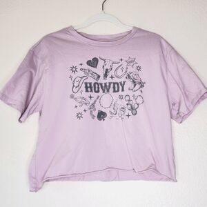 Organic Generation Howdy Cowgirl Crop Tee L